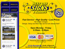Tablet Screenshot of nextdaysignstoledo.com